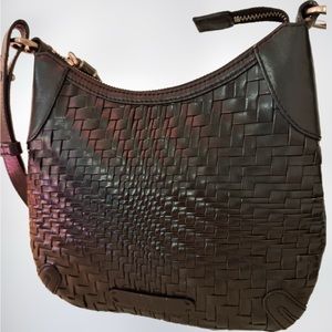 Genevieve Woven Leather Crossbody